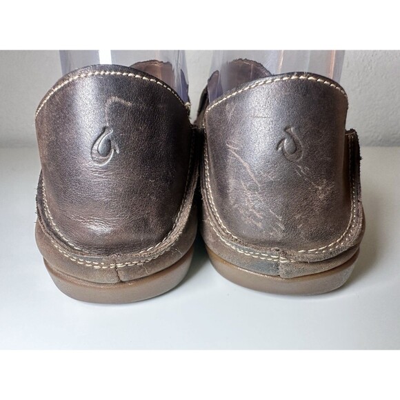 OluKai Women's Nohea Nubuck Leather Loafers Slip On Shoes Brown Flat SIZE 10 - Picture 9 of 14
